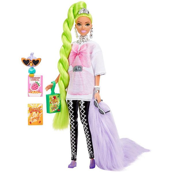 Barbie Extra Doll 11 Neon Green Hair Un Hdj44 Mattel
