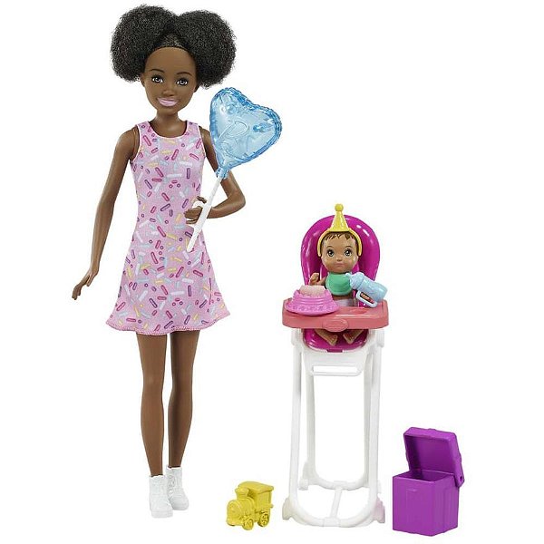 Barbie Family Skipper Playset Birthday Black Un Grp41 Mattel