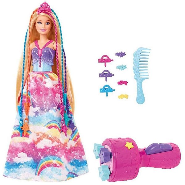 Barbie Fantasy Barbie Princesa Trancas Magica Un Gtg00 Mattel