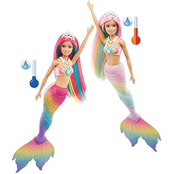 Barbie Fantasy Sereia Muda De Cor Un Gtf89 Mattel