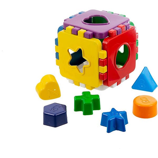 Brinquedo Educativo Cubo Baby Educativo C/Blocos Un Bq7005s Kendy Brinquedos