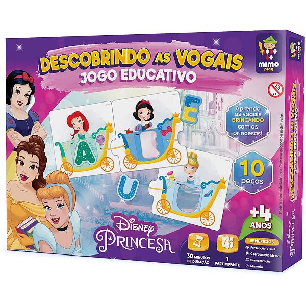 Brinquedo Educativo Princesas Descob. Vogais 10pec Un 2024 Mimo