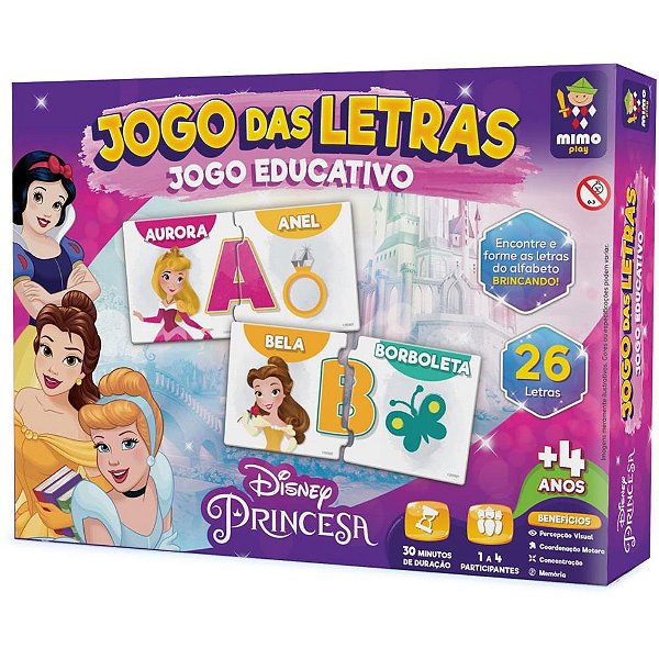 Brinquedo Educativo Princesas Jogo Das Letras 52pe Un 2023 Mimo
