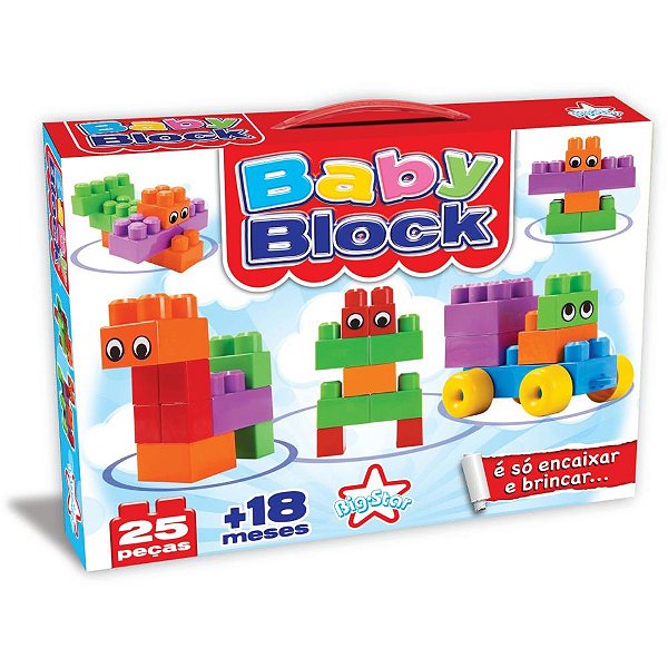 Brinquedo Para Montar Baby Block 25 Pecas Encaixe Un 355-Bb Big Star