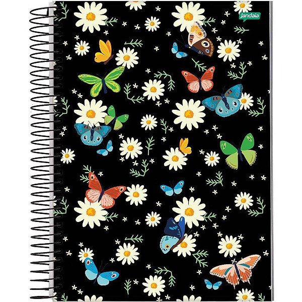 Caderno 01x1 Capa Dura Flower Power 80fls. Pct.C/04 71266-22 Jandaia