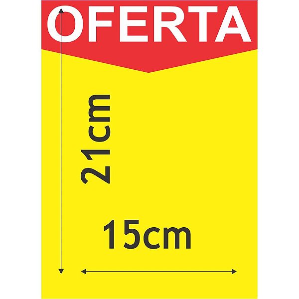 Cartaz Para Marcação Oferta Amarelo A5 15x21cm.250g Pct.C/25 5203 Radex