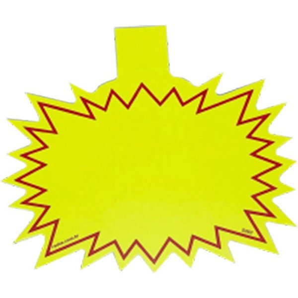 Cartaz Para Marcação Splash Liso C/Aba 12x15cm Pct.C/25 5210 Radex