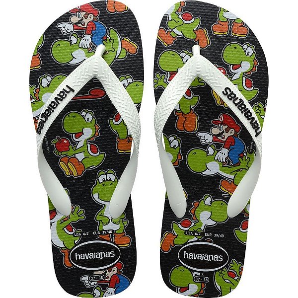 Chinelo Havaianas Licenciado Mario Bros 35/6 Preto Par 0090 Havaianas