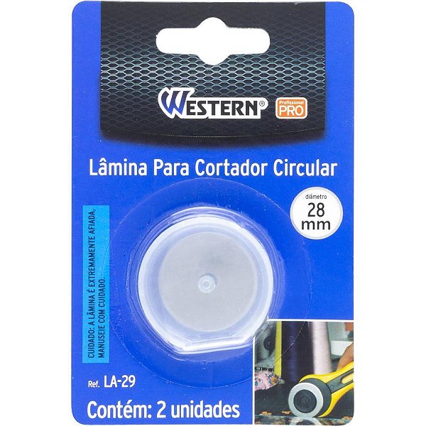 Estilete Especial Lamina Cortador Circular 28mm Bl.c/2 La-29 Western