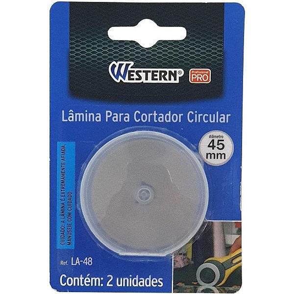 Estilete Especial Lamina Cortador Circular 45mm Bl.c/2 La-48 Western