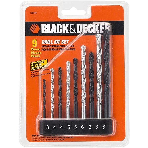 Ferramenta Elétrica Bd Brocas Metal/Concreto 9pcs Jogo 15557ep Black & Decker