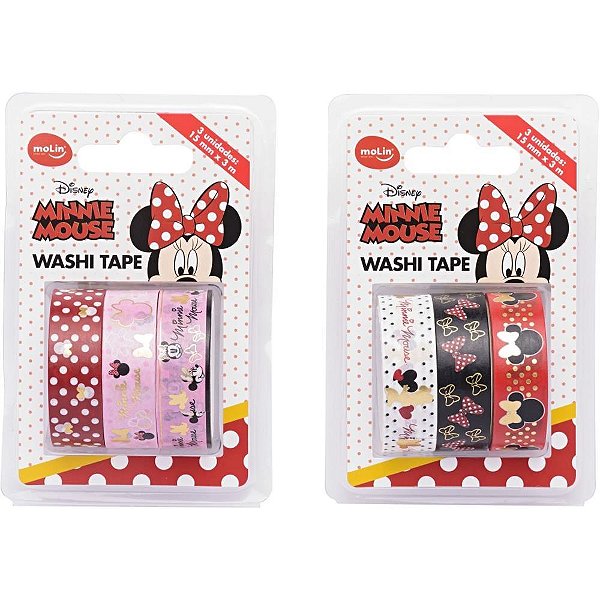 Fita Adesiva Decorada Washi Tape Minnie 15mmx3m Bl.c/03 22415 Molin