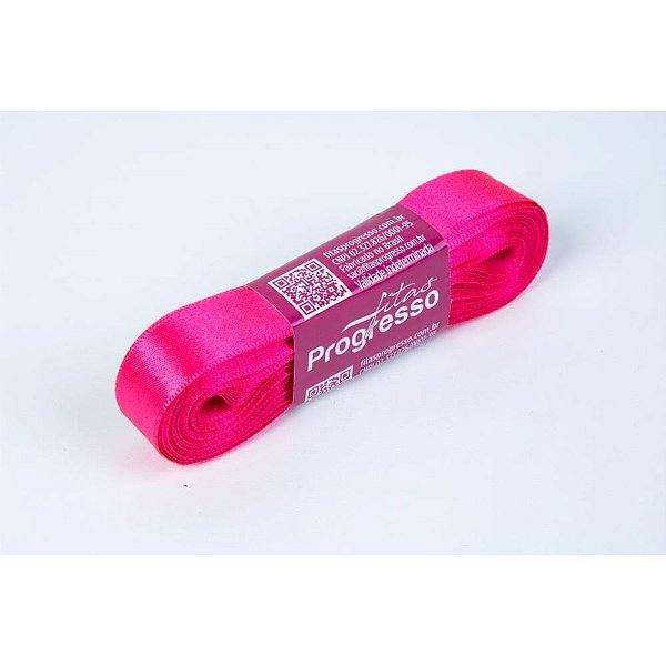 Fita De Cetim 15mm 10m. Rosa Neon 279 Un Cf003-279 Fitas Progresso
