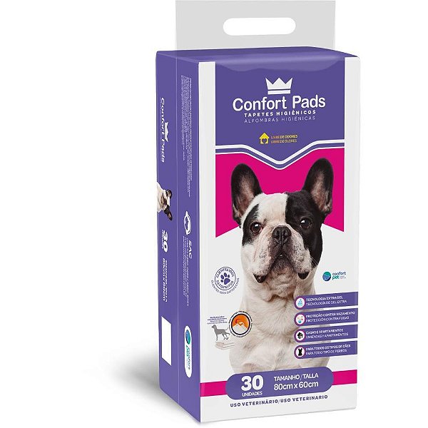 Higiene Para Pet Tapete Confort 80x60 C/ 30 Un 50102 Confort Pet