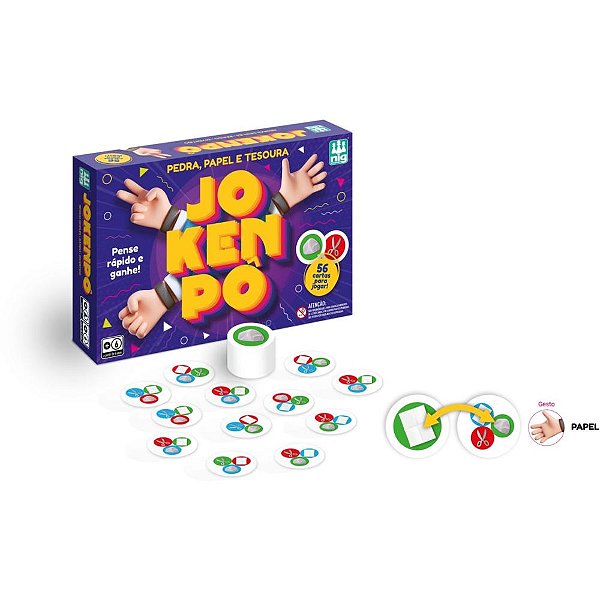 Jogo De Cartas Jokenpo Pedra/Papel/Tesoura Un 0208 Nig Brinquedos