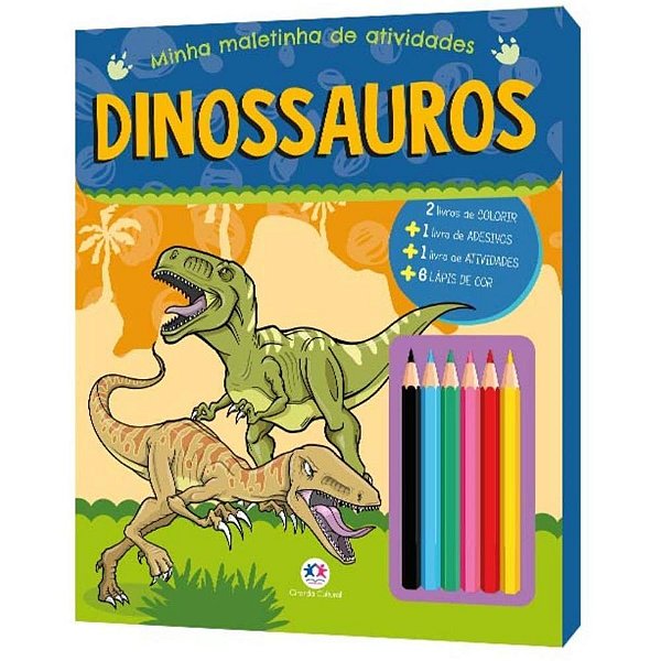 Livro De Atividades Dinossauros C/Livros/Lápis Col Maleta 02256 Ciranda