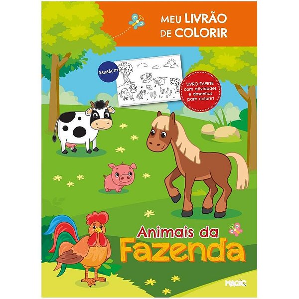 Livro Infantil Colorir Animais Da Fazenda Livro Tapet Un 94920 Ciranda