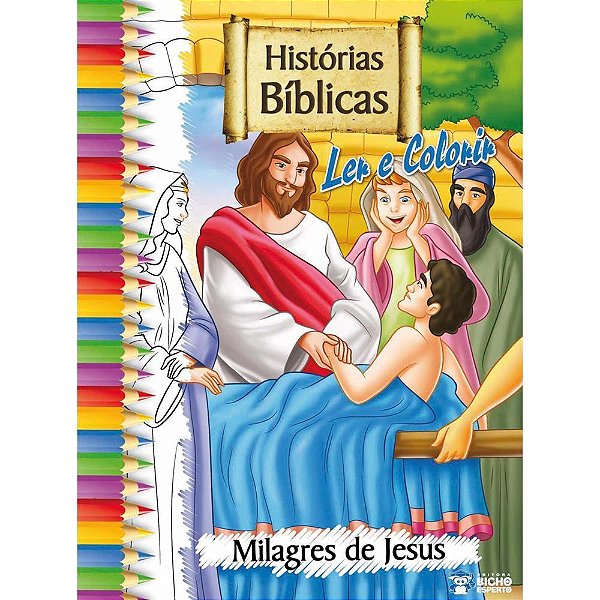Livro Infantil Colorir Bíblia Sortidos 10pg. Pct.C/04  Bicho Esperto