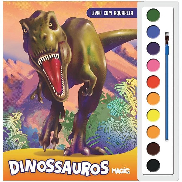 Livro Infantil Colorir Dinossauros Aquarela Un 4885 Ciranda