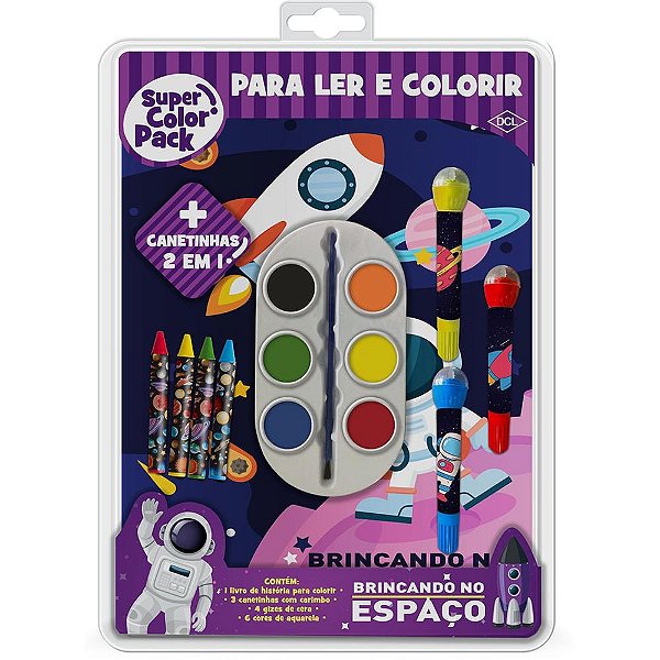 Livro Infantil Colorir Espaço Super Color Pack Un I8037 Dcl
