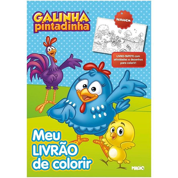 Livro Infantil Colorir Galinha Pintadinha Livro Tapet Un 94890 Ciranda