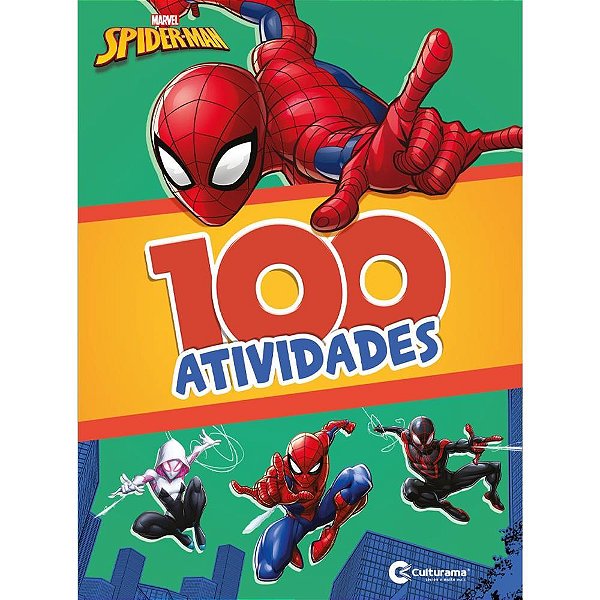 Livro Infantil Colorir Homem Aranha 100 Atividades Un  Culturama