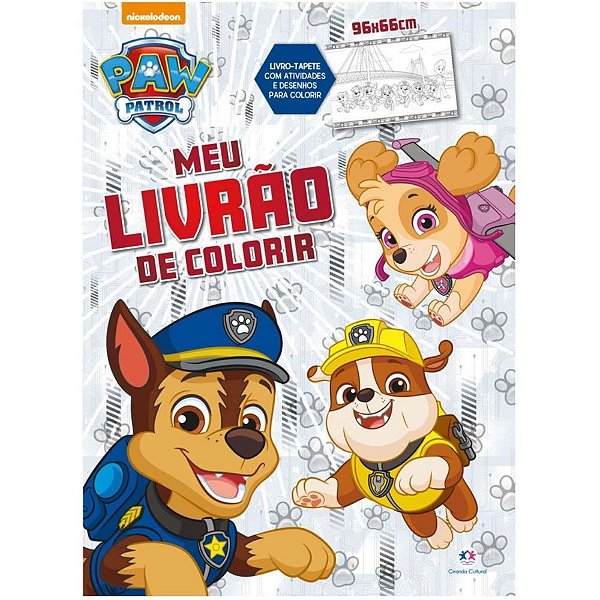 Livro Infantil Colorir Patrulha Canina Livro Tapete Un 5875 Ciranda