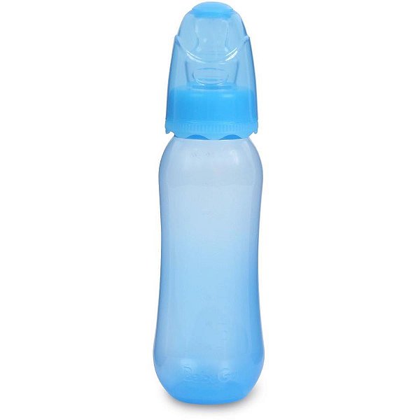 Mamadeira Colors Azul 240ml Ort.Sil Un 01271 Babygo