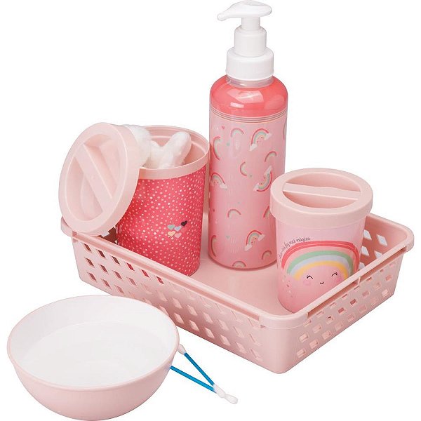 Produto Para Bebê Decorado Arco-íris Kit Higiene Kit 9700 Plasutil