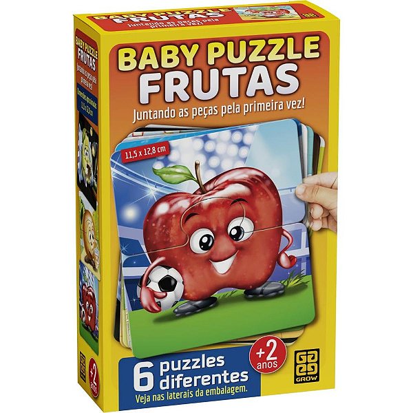 Quebra-cabeça Cartonado Baby Puzzle Frutas 2 Pecas Un 4033 Grow