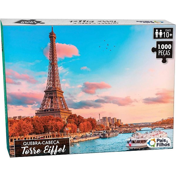 Quebra-cabeça Cartonado Torre Eiffel 1000 Pecas Un 10775 Pais E Filhos