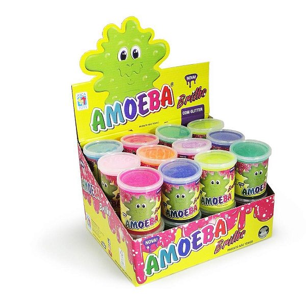 Slime Amoeba Brilho 110g Dp.C/24 16 Asca Toys