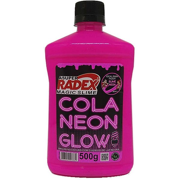 Slime Cola Glow Neon Rosa 500gr. Un 7308 Radex