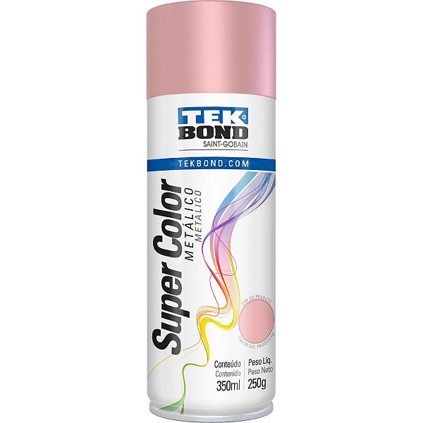 Tinta Spray Metálico Rosa Millennial 350ml Un 23391006900 Tekbond
