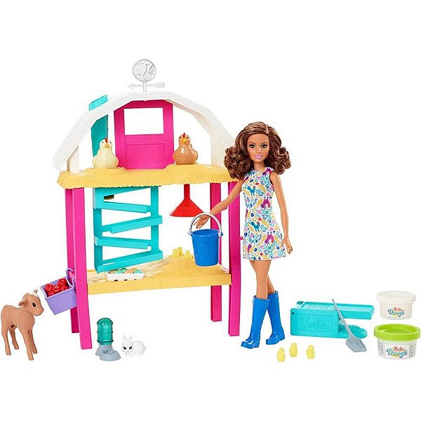 Barbie Profissões Playset Diversão Na Fazenda Mattel