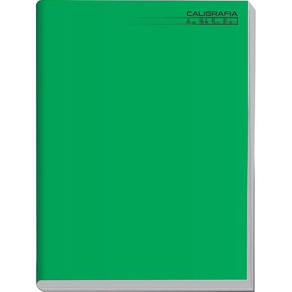 Caderno Caligrafia Capa Dura Liso 96F Brochurao Verde Tamoio