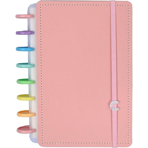 Caderno Inteligente Agenda A5 Rainbow Rose Permanente Caderno Inteligente