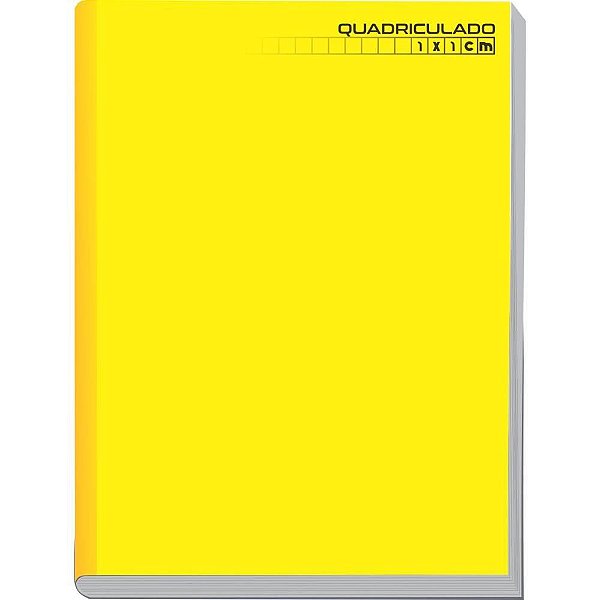 Caderno Quadriculado 1/4 1X1Cm 96F Brochura C.D. Amarela Tamoio