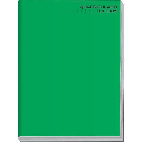 Caderno Quadriculado 1/4 1X1Cm 96F Brochura C.D. Verde Tamoio