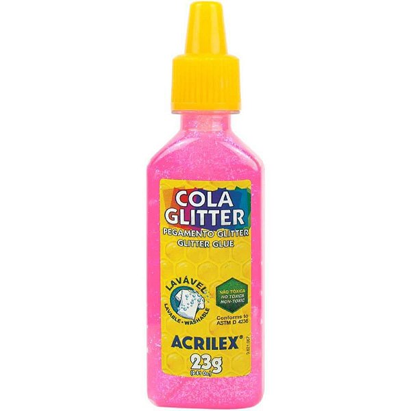 Cola Com Glitter Tubo 23G. Pink Acrilex