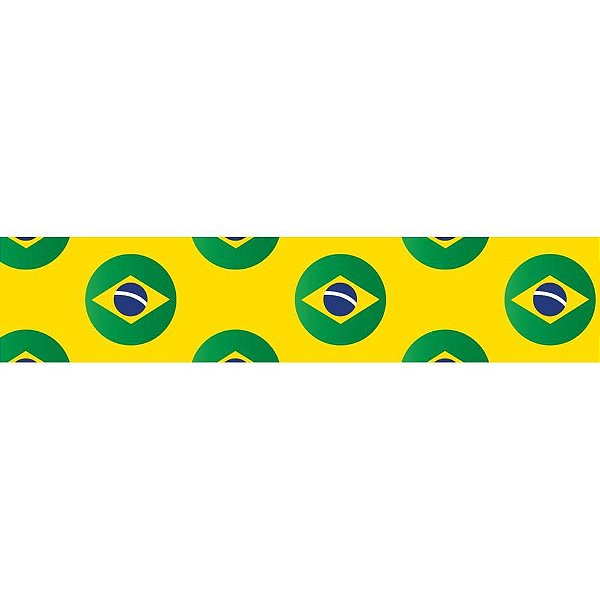 Fita Cetim Copa Do Mundo 22Mm 10M. Bandeiras Brasil Am Fitas Progresso