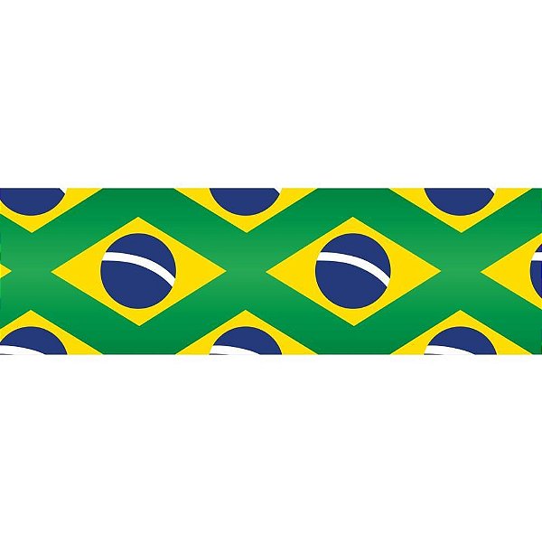 Fita Cetim Copa Do Mundo 38Mm 10M. Bandeiras Brasil Vd Fitas Progresso