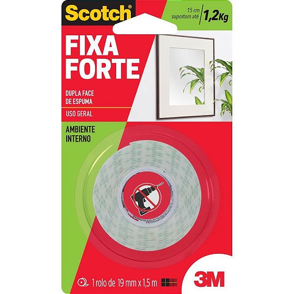 Fita Fixa Forte Espuma 113 19Mmx1,5M 3M