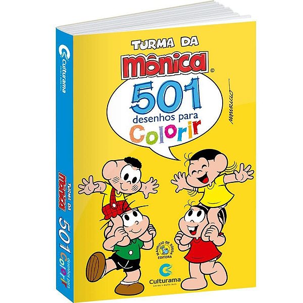 Livro Infantil Colorir Turma Da Monica 501 Desenhos Culturama