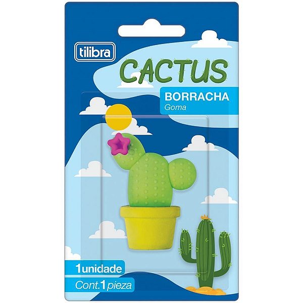 Borracha Decorada Cactus 28X39Mm (S) Tilibra
