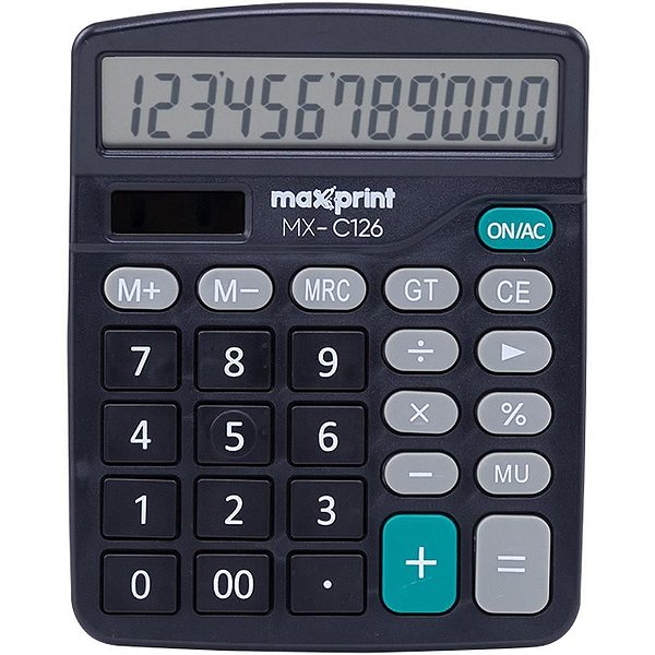 Calculadora De Mesa 12 Dig Mx-C 126 Preta Maxprint