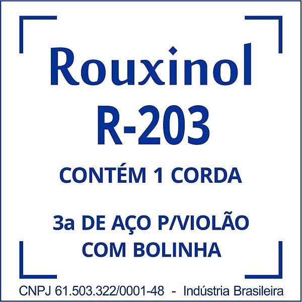 Encordoamento Aco Encapada 3Sol (R20) C/Bol Rouxinol