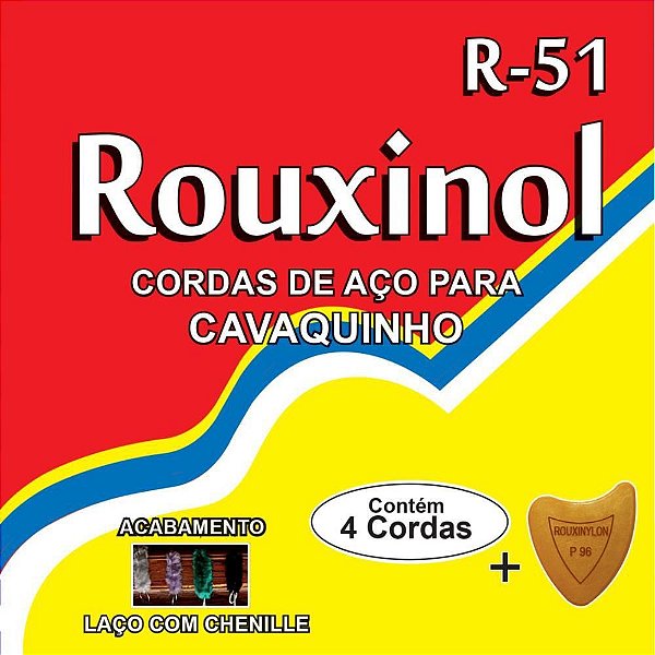 Encordoamento P/Cavaquinho Aco C/Chenille Rouxinol