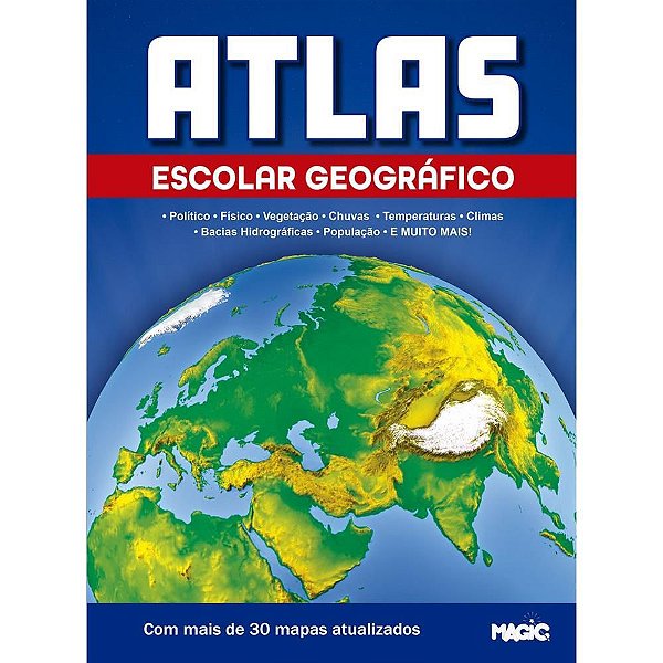 Livro Atlas Geografico Escolar 32P 27X20Cm Ciranda