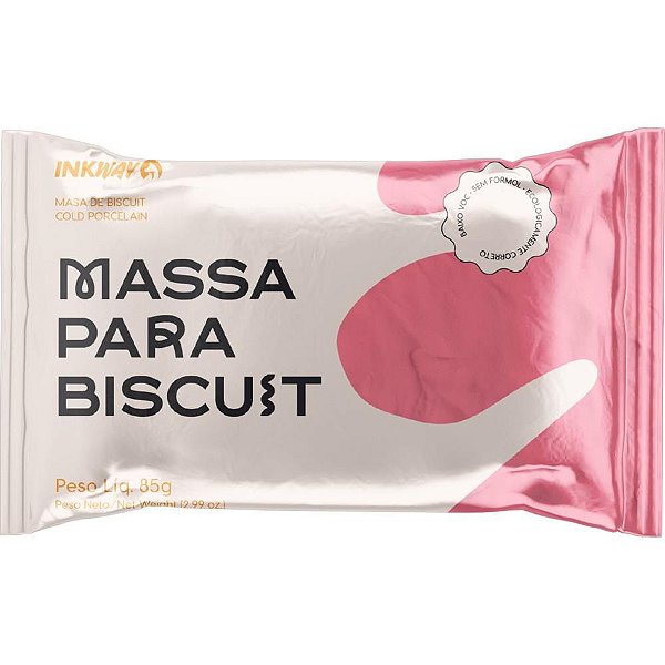 Massa De Porcelana Fria Biscuit 85G Rosa Ink Way